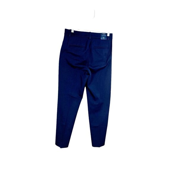 J. Crew Women's 2 Kallie Pants Navy Stretch NWT Tapered Leg - Picture 2 of 12